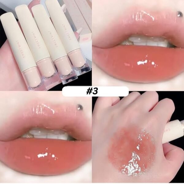 Sweet Mint Hydrating Jelly Lip Gloss, Long Lasting, Moisturizing Tinted Lip Balm, Mirror Liquid Korean Glass Gloss