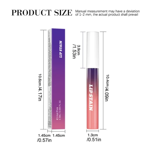 Lip Tint Stain, Peel Off & Long-Lasting Natural Lip Tint (#3) - Image 3