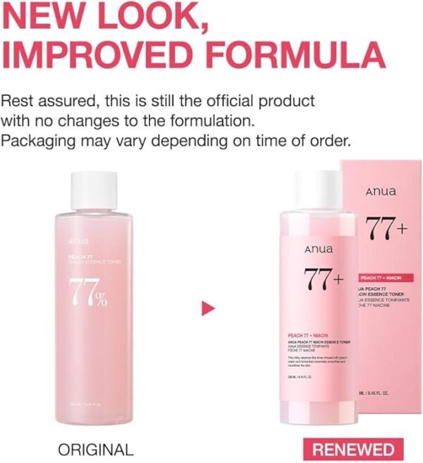 Anua Peach 77 Niacin Essence Toner 250ml / Brightening Toner for Face, Niacinamide, Panthenol, Ceramides, Facial Toner for Glass Skin, Korean Skin Care - Image 2