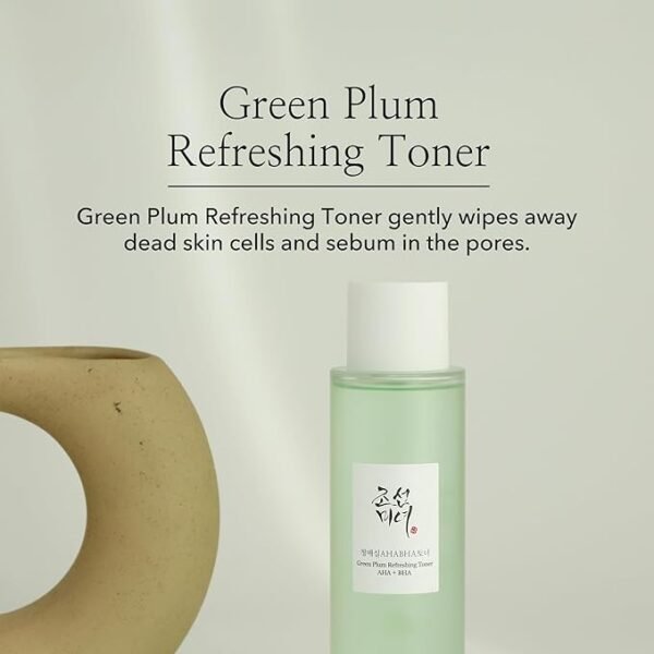 Beauty of Joseon Green Plum AHA BHA Toner Refreshing Facial Essence Moisturizer Mild Exfoliating Salicylic Acid for All Skin Types, Korean Skin Care - Image 2