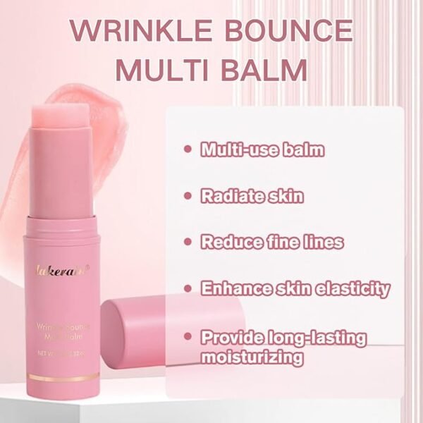 Lakerain Wrinkle Bounce Multi Balm Stick Korean, All-In-One Wrinkle Bounce Moisturizing Balm, Hydrating Collagen Moisturizer Face Balm Stick, Compact Eye Balm for Anti-Wrinkle and Watery Glow - Image 5