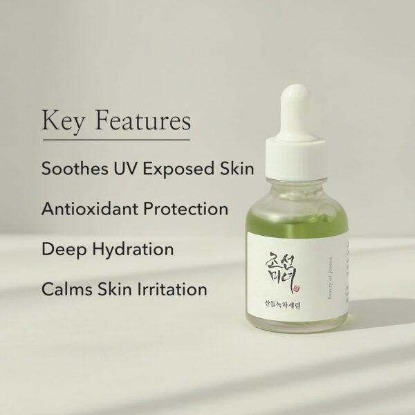 Beauty of Joseon Calming Serum Green Tea Panthenol Soothing, Moisturizing Sensitive, Acne-Prone, UV Irritated Skin, Daily Korean Skin Care - Image 3