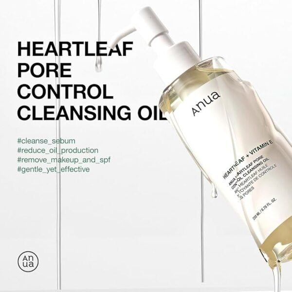 Anua Heartleaf Pore Control Cleansing Oil, Oil Cleanser for Face, Makeup Blackhead Remover, Korean Skin Care - Image 5