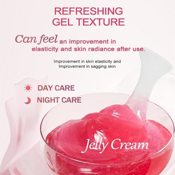 Collagen Jelly Cream,Niacinamide & Freeze Dried Hydrolyzed Collagen Face Cream,Boosts Elasticity & Hydration,Reduce Fine Lines & Dullness, Korean Skin Care - Image 8