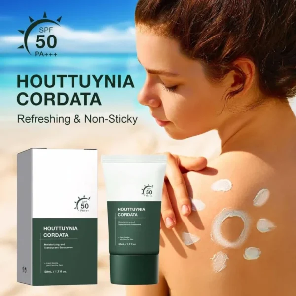 Heartleaf Sunscreen, Heartleaf Silky Moisture Sunscreen SPF, Moisture Daily Sunscreen, No Sticky Universal Sunscreen for All Skin - Image 4