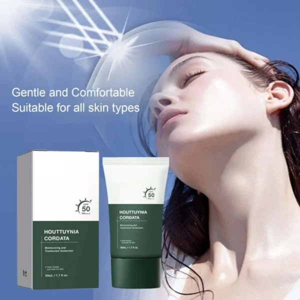 Heartleaf Sunscreen, Heartleaf Silky Moisture Sunscreen SPF, Moisture Daily Sunscreen, No Sticky Universal Sunscreen for All Skin - Image 5
