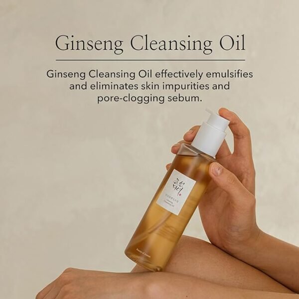 Beauty of Joseon Ginseng Cleansing Oil Waterproof Makeup Remover for Sensitive, Acne-Prone Facial Skin. Korean Skin Care - Image 3