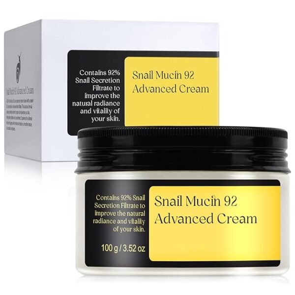 Korean Snail Mucin 92% Moisturizing Cream, Collagen Lifting & Firming Cream, Daily Facial Repair Gel for Dry/Sensitive Skin, Anti-Wrinkle Face Firming, Hydrating Serum Shrink Pores Acne - Image 2