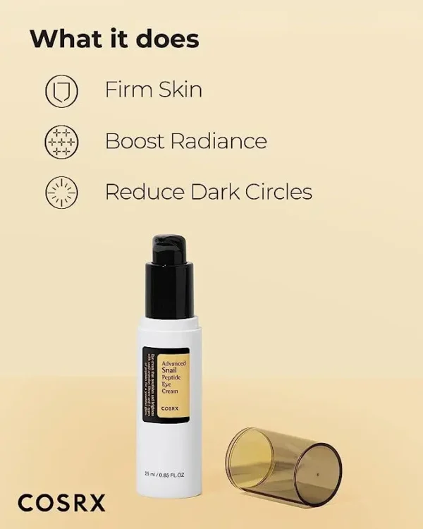 COSRX Advanced snail peptide eye cream, Anti-aging Eye & Neck Cream, Reduce Wrinkles, Fine Lines, Gentle Daily Korean Skin Care - Image 2