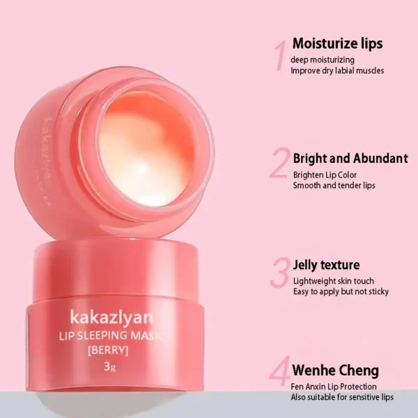 Original Strawberry Lip Sleeping Mask Moisturizing Nourish Lip Balm Fade Lip Lines Lip Care Night Sleep Hydrated - Image 5