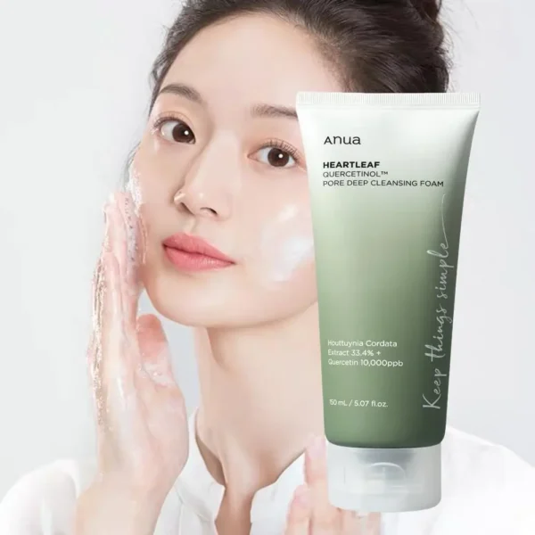 ANUA Heartleaf Quercetinol Pore Deep Cleansing Facewash, Facial Cleanser, for Double Cleansing, BHA, Hyaluronic Acid, Blackhead Remover, Korean Skincare - Image 3