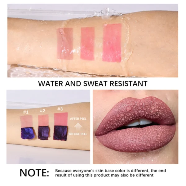 Lip Tint Stain, Peel Off & Long-Lasting Natural Lip Tint (#3) - Image 5