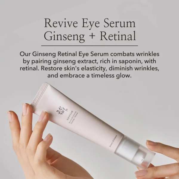 Beauty of Joseon Revive Eye Serum with Retinal Niacinamide Correction for Puffy Eye Bags Fine Lines Dark Circles Wrinkles, Korean Skin Care - Image 4
